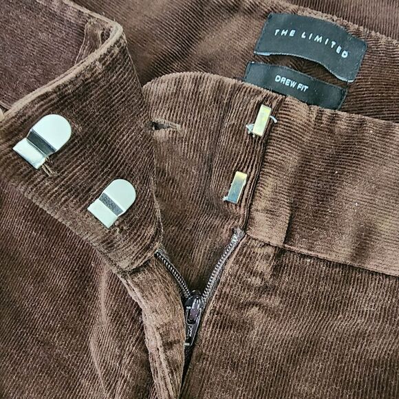 The Limited Drew Fit Women Pants Size 10 Corduroy Bootcut Pockets Brown Mid Rise - Picture 6 of 8